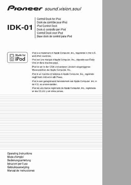 Pioneer MP3 Docking Station IDK-01-page_pdf